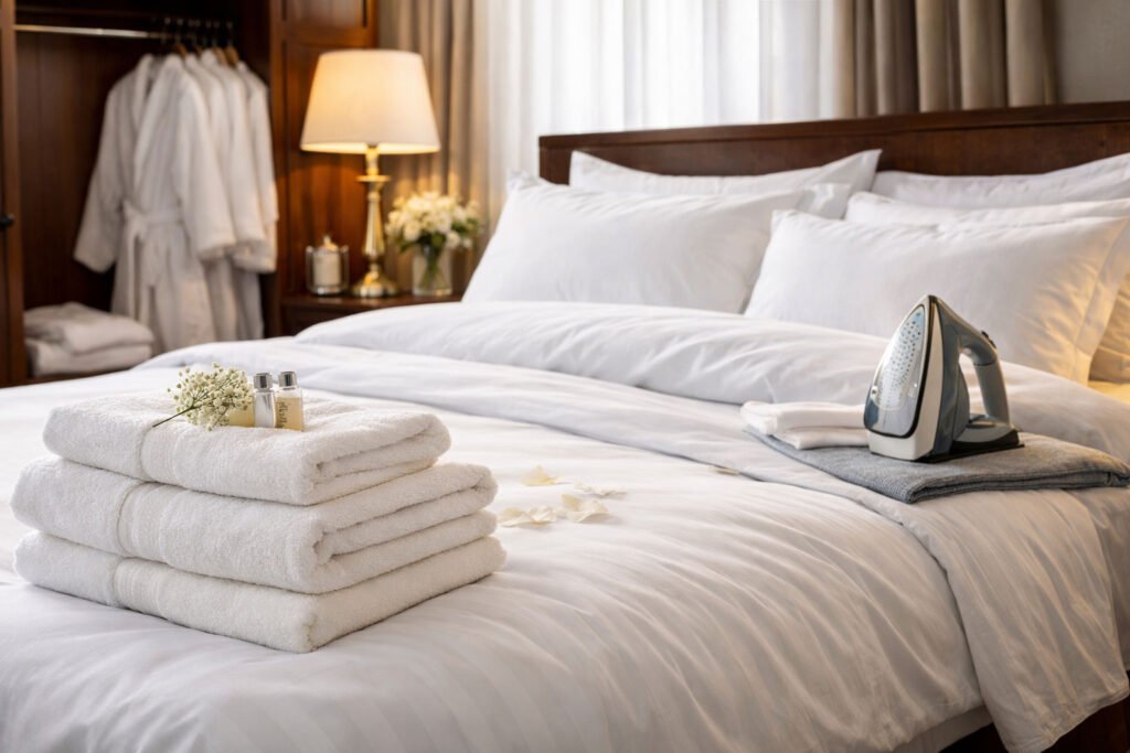 Photo du linge hôtelier mis à disposition