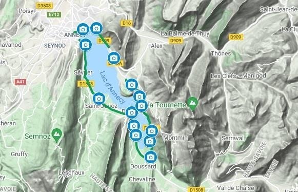Parcours de vélo autour du lac d'Annecy (Sécurisé et Exceptionnel)